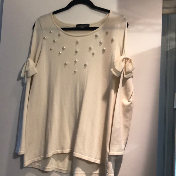 august silk Tops - Beautiful  cold shoulder sweater by.  AugustSilk.